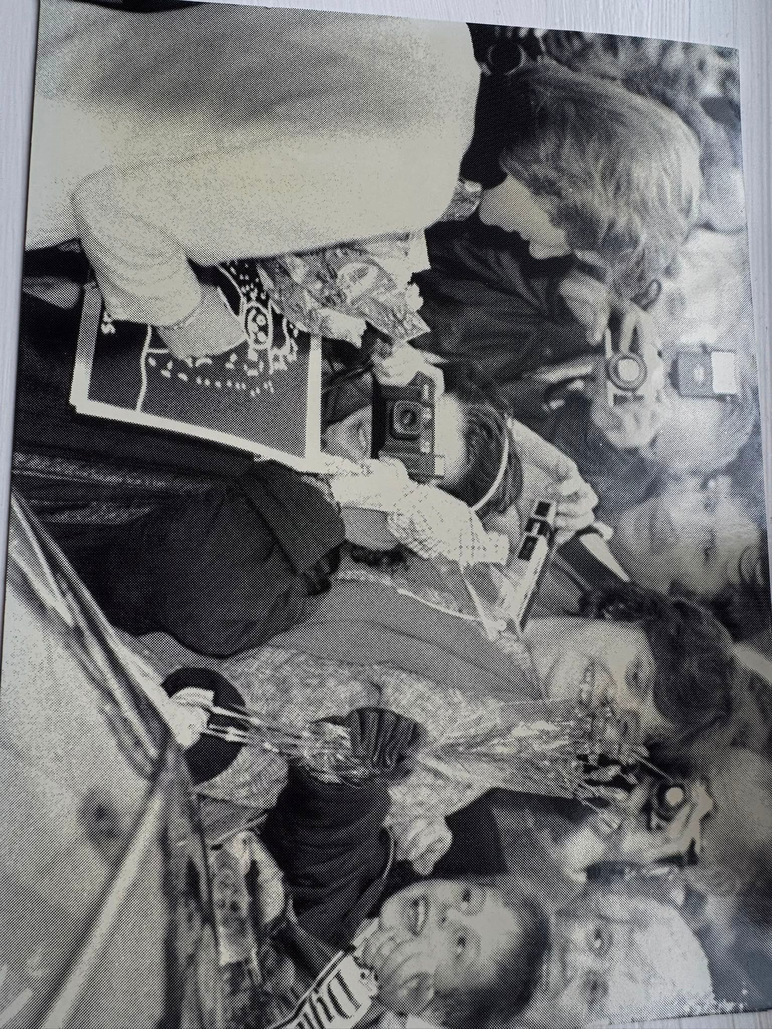 A childhood photograph of Ryan Bridge presenting flowers to Diana, Princess of Wales, during her visit to Birmingham.